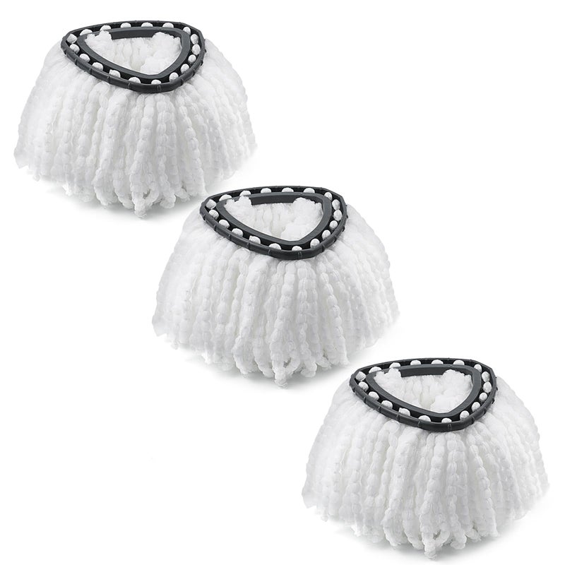 Mop Replacement Heads Microfiber O Ceda Spin Mop Refill Compatible with Spinning Mop Easywring Mop Replace Head White 3 Packs